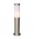 1 Light Outdoor Bollard Light White, Matt Chrome IP44, E27
