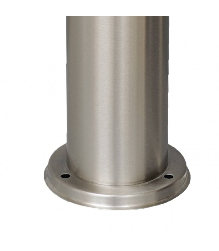 1 Light Outdoor Bollard Light White, Matt Chrome IP44, E27