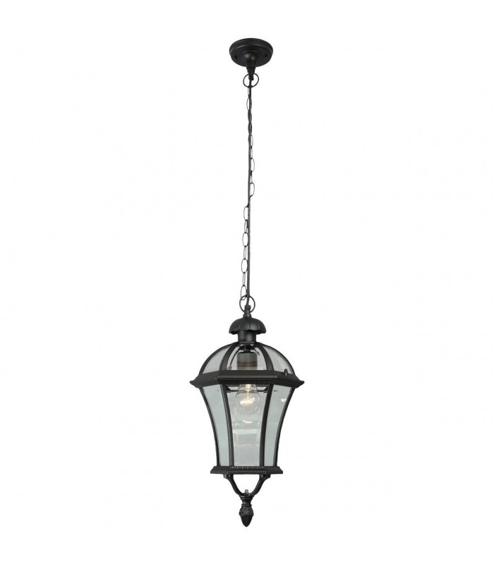 1 Light Outdoor Ceiling Pendant Lantern Black, E27