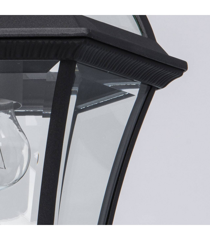 1 Light Outdoor Ceiling Pendant Lantern Black, E27