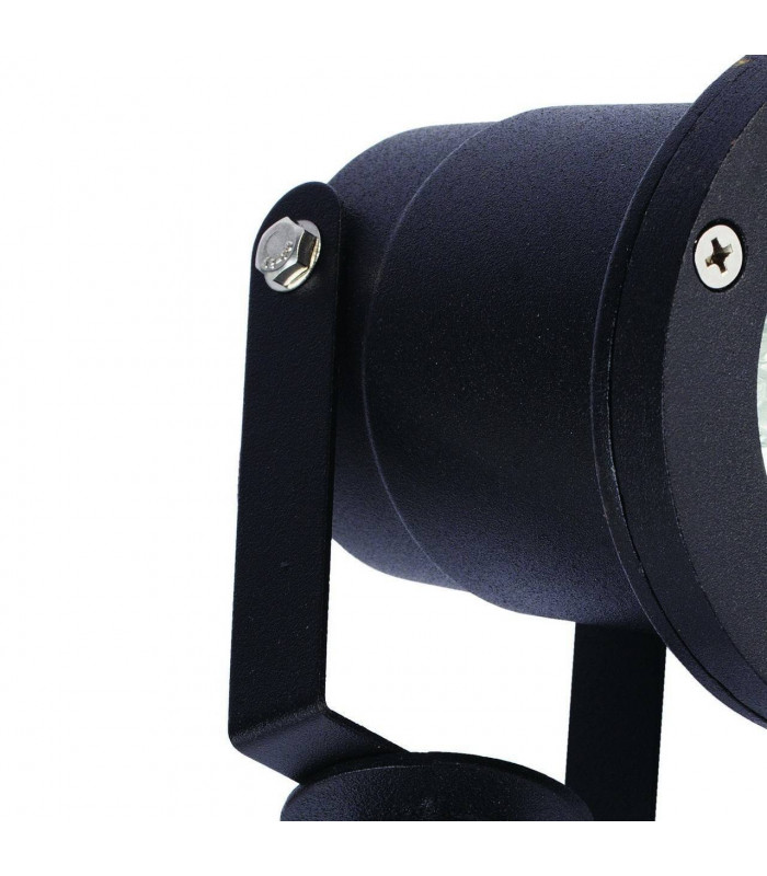 LED 1 Light Outdoor Spike Spotlight Black IP65, GU10