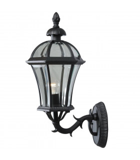 1 Light Outdoor Wall Lantern Black, E27