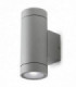 LED 2 Light Outdoor Up Down Wall Light Grey IP44