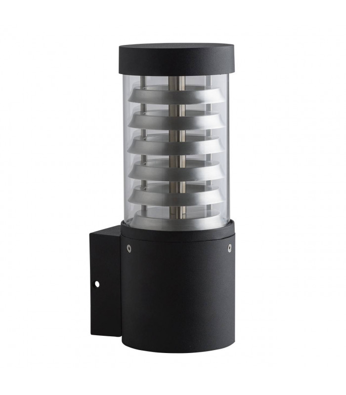 LED 5 Light Outdoor Wall Light Black with Glass Diffuser IP65