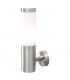 1 Light Outdoor Wall Light Matt Chrome IP44, E27