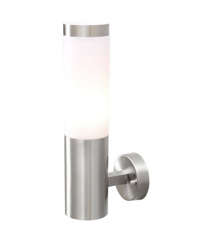 1 Light Outdoor Wall Light Matt Chrome IP44, E27