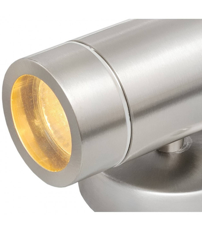 2 Light Outdoor Wall Light  Matt Chrome IP65, GU10
