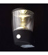 LED 3 Light Outdoor Wall Light Black with Sensor IP44