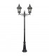 2 Light Outdoor Lantern Black with Clear Glass, E27