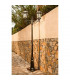 2 Light Outdoor Lantern Black with Clear Glass, E27