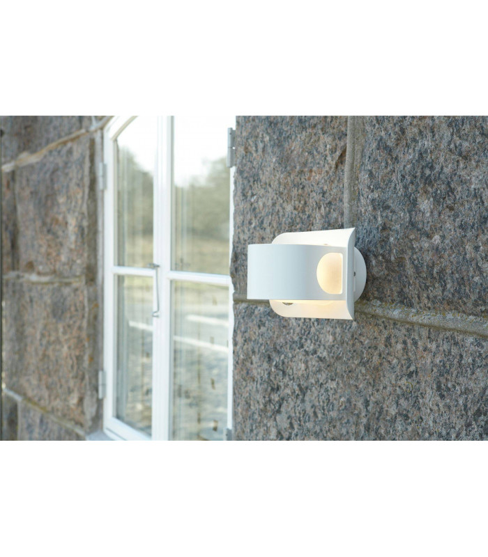 1 Light Outdoor Wall Light White Structure, E27