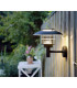 LED 1 Light Outdoor Wall Light Black White Structure IP44