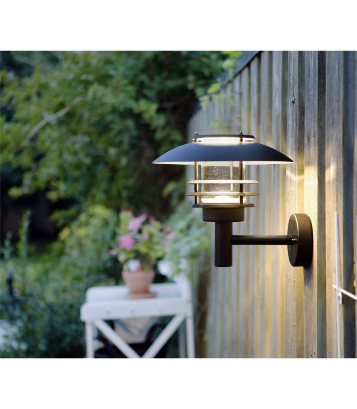 LED 1 Light Outdoor Wall Light Black White Structure IP44