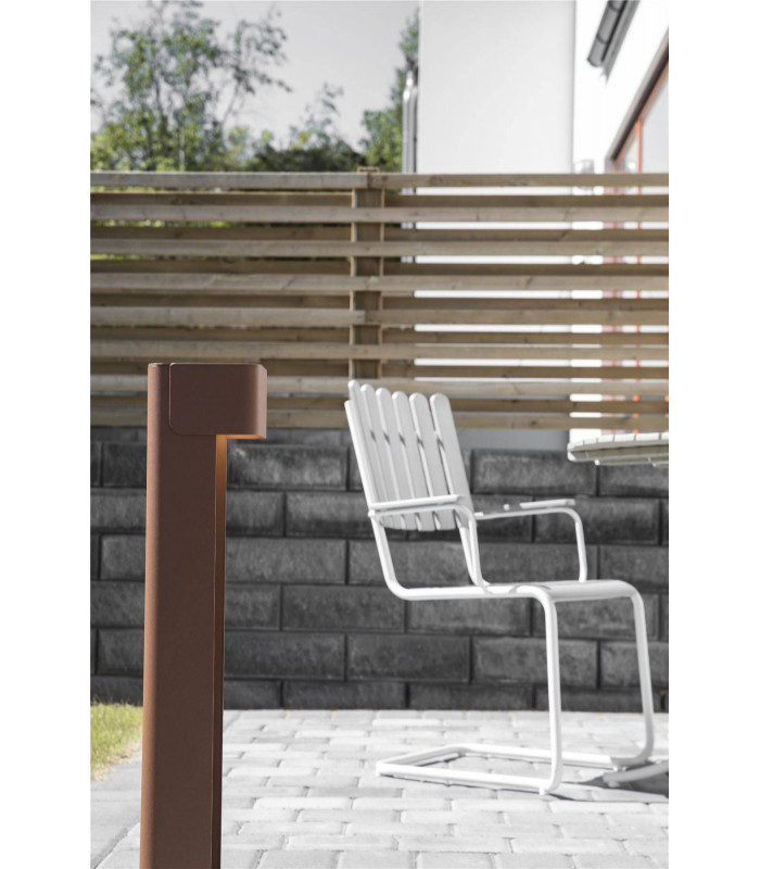 LED 1 Light Outdoor Bollard Lamp Rust Structure IP54