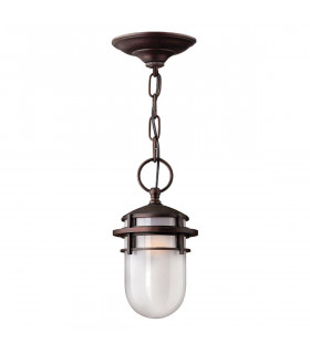 1 Light Outdoor Ceiling Chain Lantern Victorian Bronze, E27