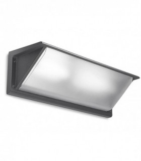 1 Light Outdoor Large Wall Light Grey IP65
