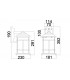 1 Light Outdoor Medium Wall Lantern Light Brushed Steel IP44, E27