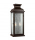 2 Light Outdoor Medium Wall Lantern Light Dark Copper IP44, E14