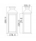 2 Light Outdoor Medium Wall Lantern Light Dark Copper IP44, E14