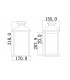 2 Light Outdoor Small Wall Lantern Light Dark Copper IP44, E14