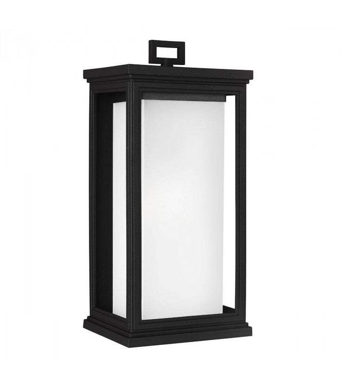 1 Light Outdoor Large Wall Lantern Light Black IP44, E27