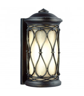 1 Light Outdoor Small Wall Lantern Light Bronze IP44, E27