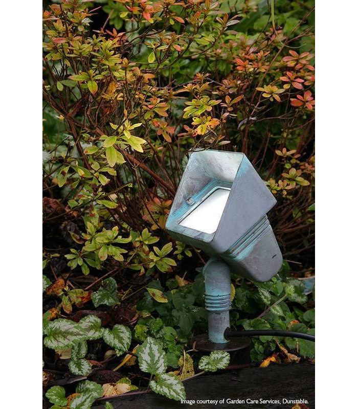 LED 4 Light Outdoor Ground Light Verdigris IP44