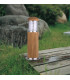 1 Light Outdoor Bollard Light Stainless Steel, Teak IP55, E27