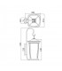 3 Light Outdoor Large Wall Lantern Light Bronze IP44, E14