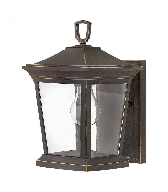 1 Light Outdoor Small Wall Lantern Light Bronze IP44, E27