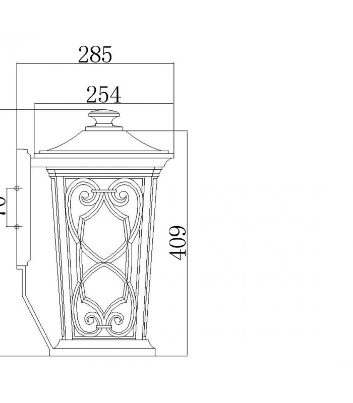 1 Light Medium Outdoor Wall Lantern Autumn IP44, E27