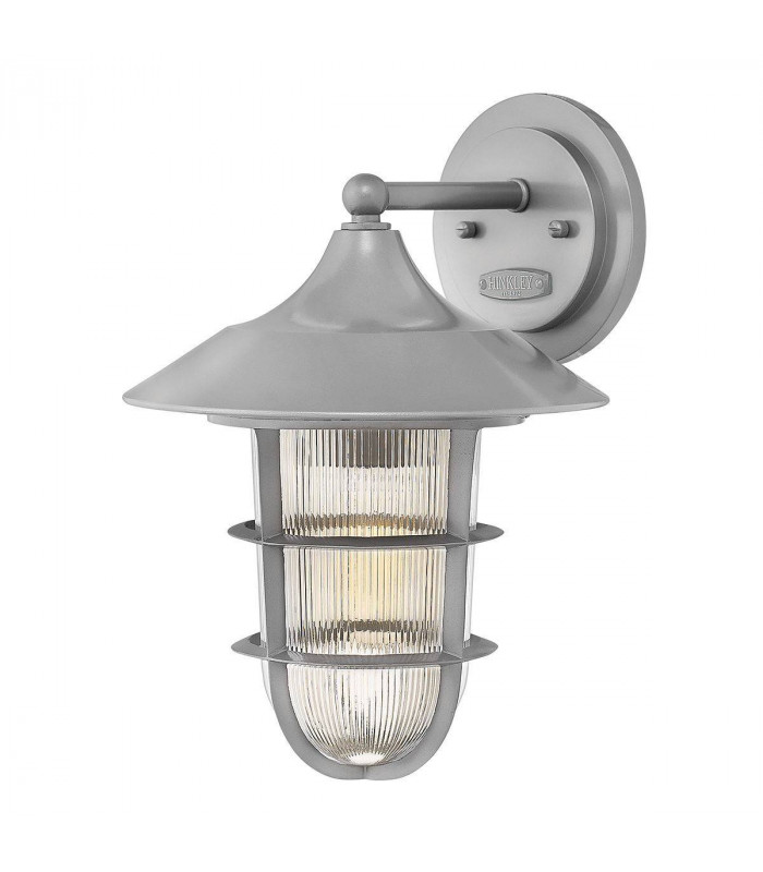1 Light Medium Outdoor Wall Lantern Silver IP44, E27