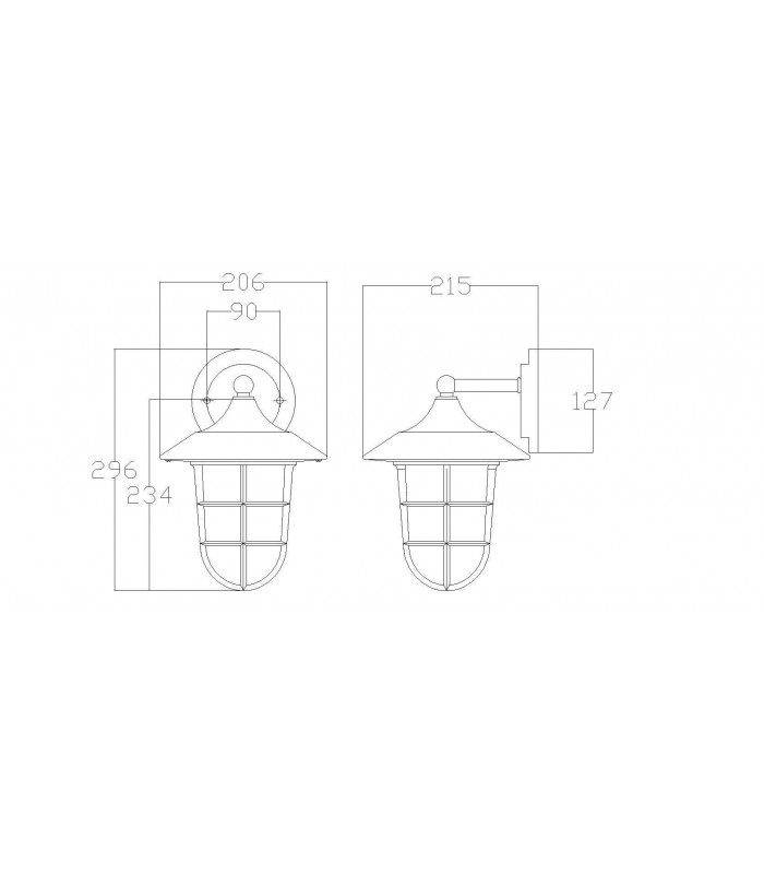 1 Light Small Outdoor Wall Lantern Silver IP44, E27