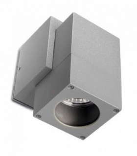1 Light Outdoor Wall Light Grey IP44, GU10