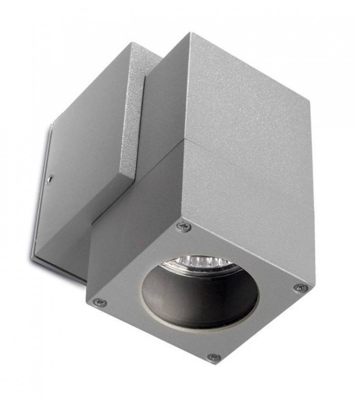 1 Light Outdoor Wall Light Grey IP44, GU10