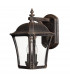 2 Light Outdoor Medium Wall Lantern Light Mocha IP44, E14