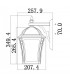 2 Light Outdoor Medium Wall Lantern Light Mocha IP44, E14