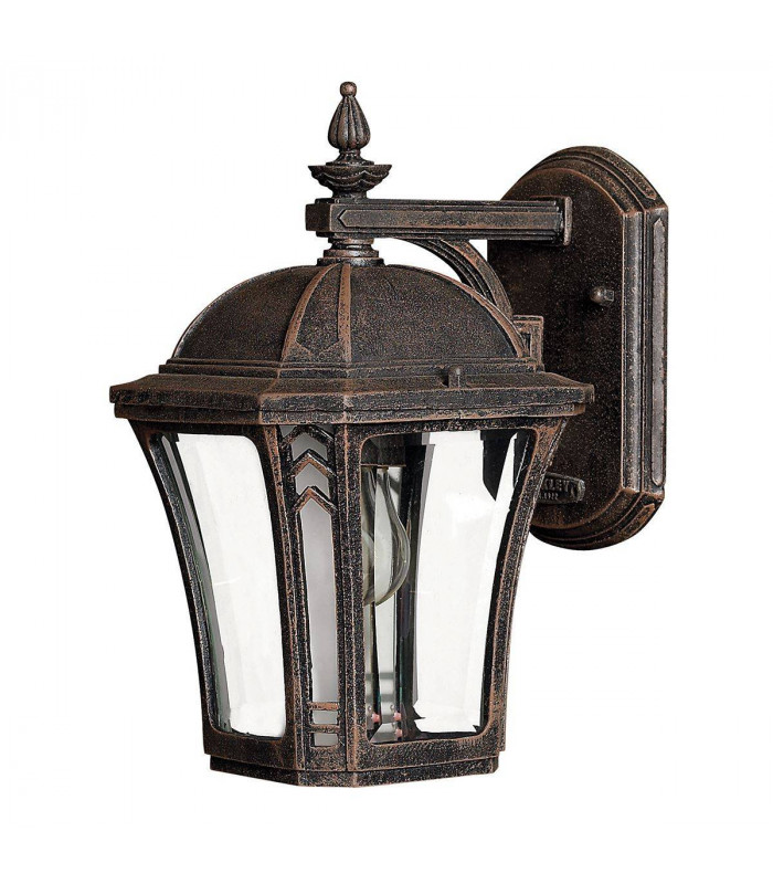 1 Light Small Outdoor Wall Lantern Mocha IP44, E27