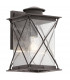 1 Light Medium Outdoor Wall Lantern Zinc IP44, E27