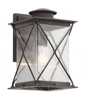 1 Light Medium Outdoor Wall Lantern Zinc IP44, E27