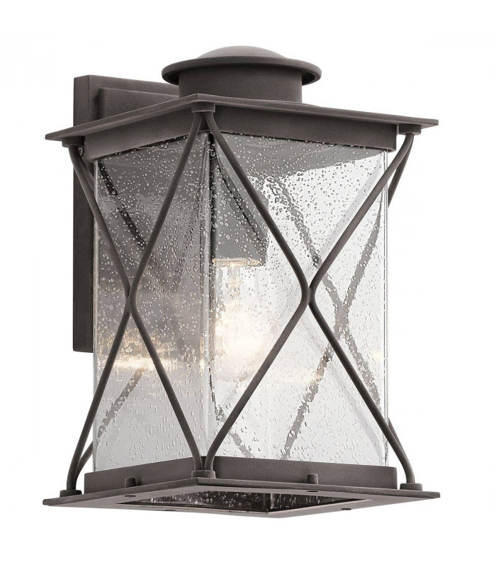 1 Light Medium Outdoor Wall Lantern Zinc IP44, E27