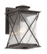 1 Light Small Outdoor Wall Lantern Zinc IP44, E27