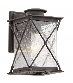 1 Light Small Outdoor Wall Lantern Zinc IP44, E27