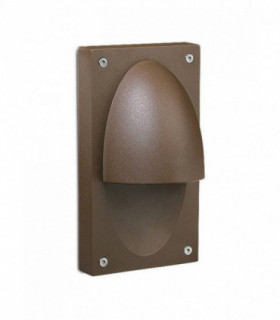 1 Light Outdoor Wall Light Brown IP54, GU10