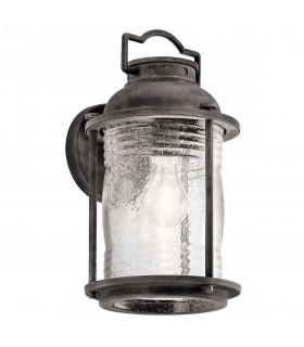 1 Light Medium Outdoor Wall Lantern Zinc IP44, E27