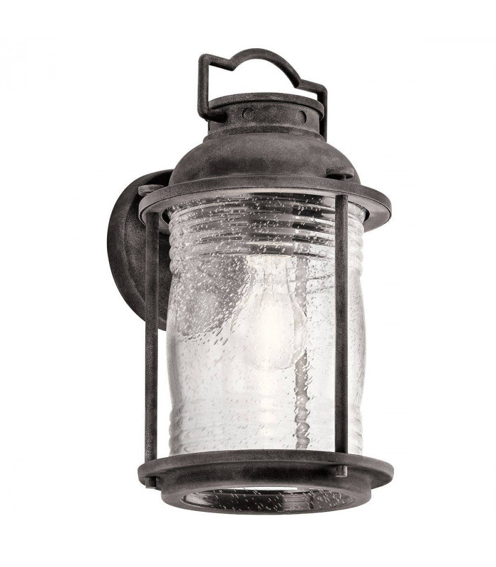 1 Light Medium Outdoor Wall Lantern Zinc IP44, E27