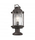 1 Light Medium Outdoor Pedestal Lantern Zinc IP44, E27
