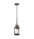 1 Light Small Outdoor Ceiling Chain Lantern Zinc IP44, E27