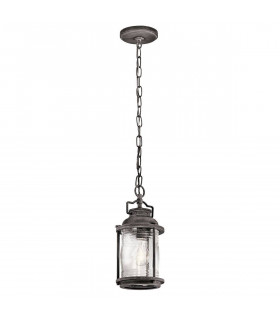1 Light Small Outdoor Ceiling Chain Lantern Zinc IP44, E27