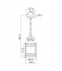 1 Light Small Outdoor Ceiling Chain Lantern Zinc IP44, E27
